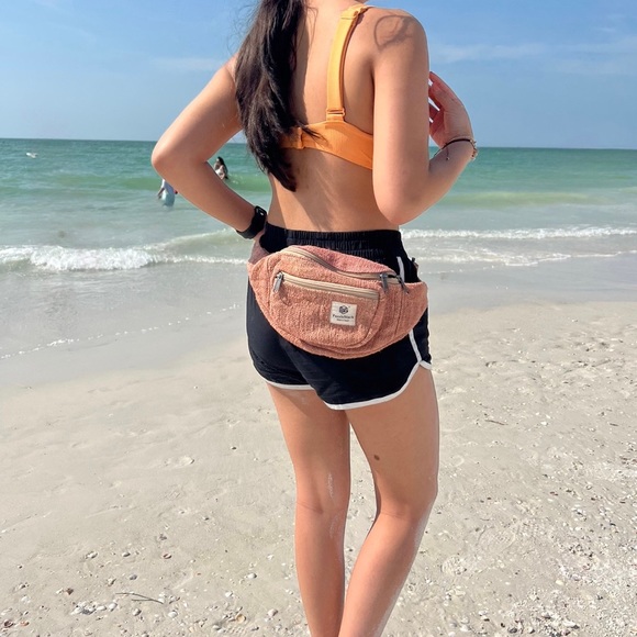 Puzzlestack Handbags - Sherpa Himalayan Hemp Travel Fanny Pack Pink